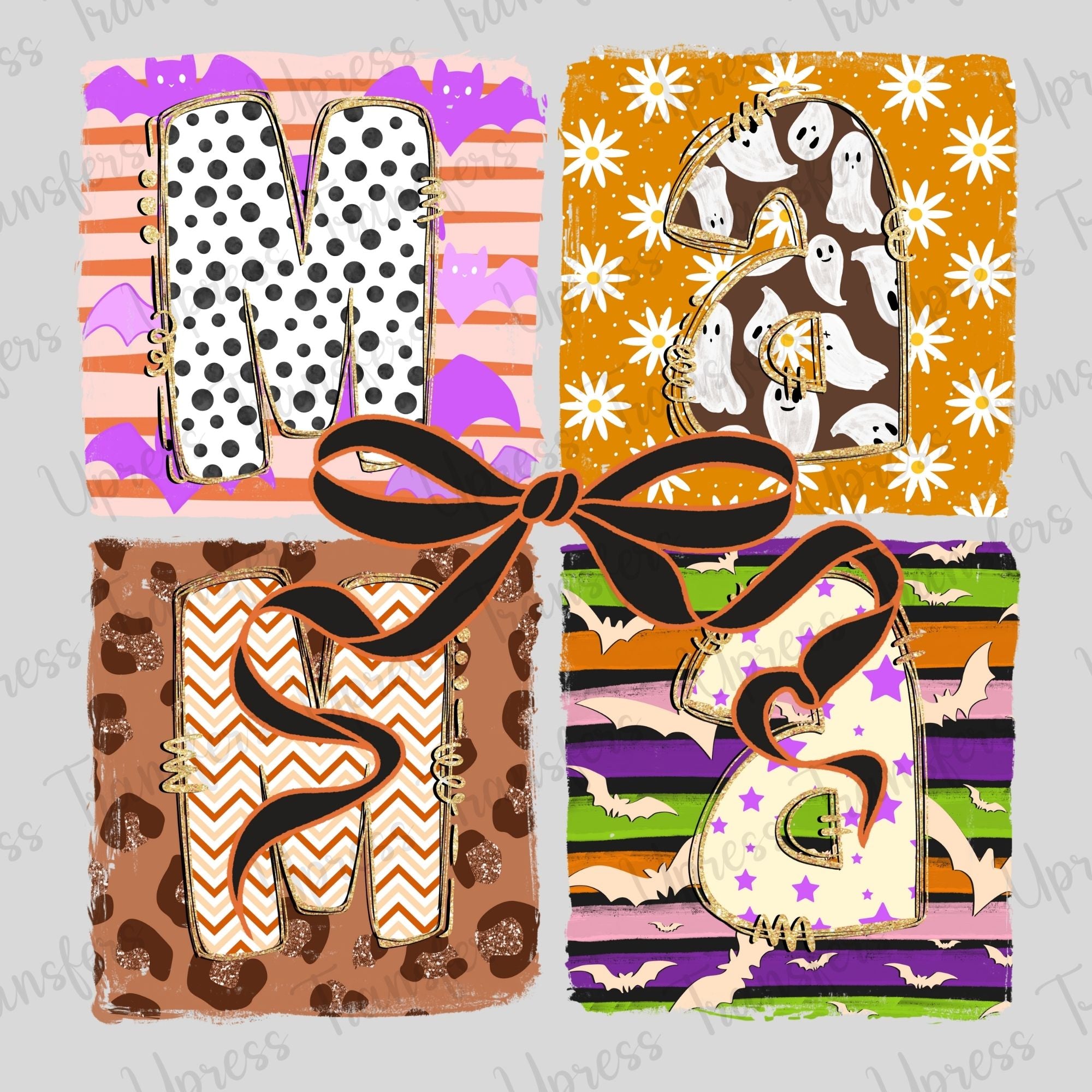 Mama Stacked Squares Halloween