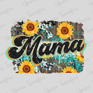 Mama Western Background Sunflowers