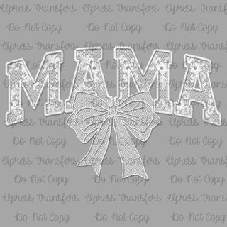 Mama With Bow Lace Print
