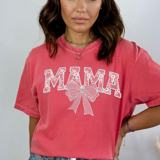 Mama With Bow Lace Print