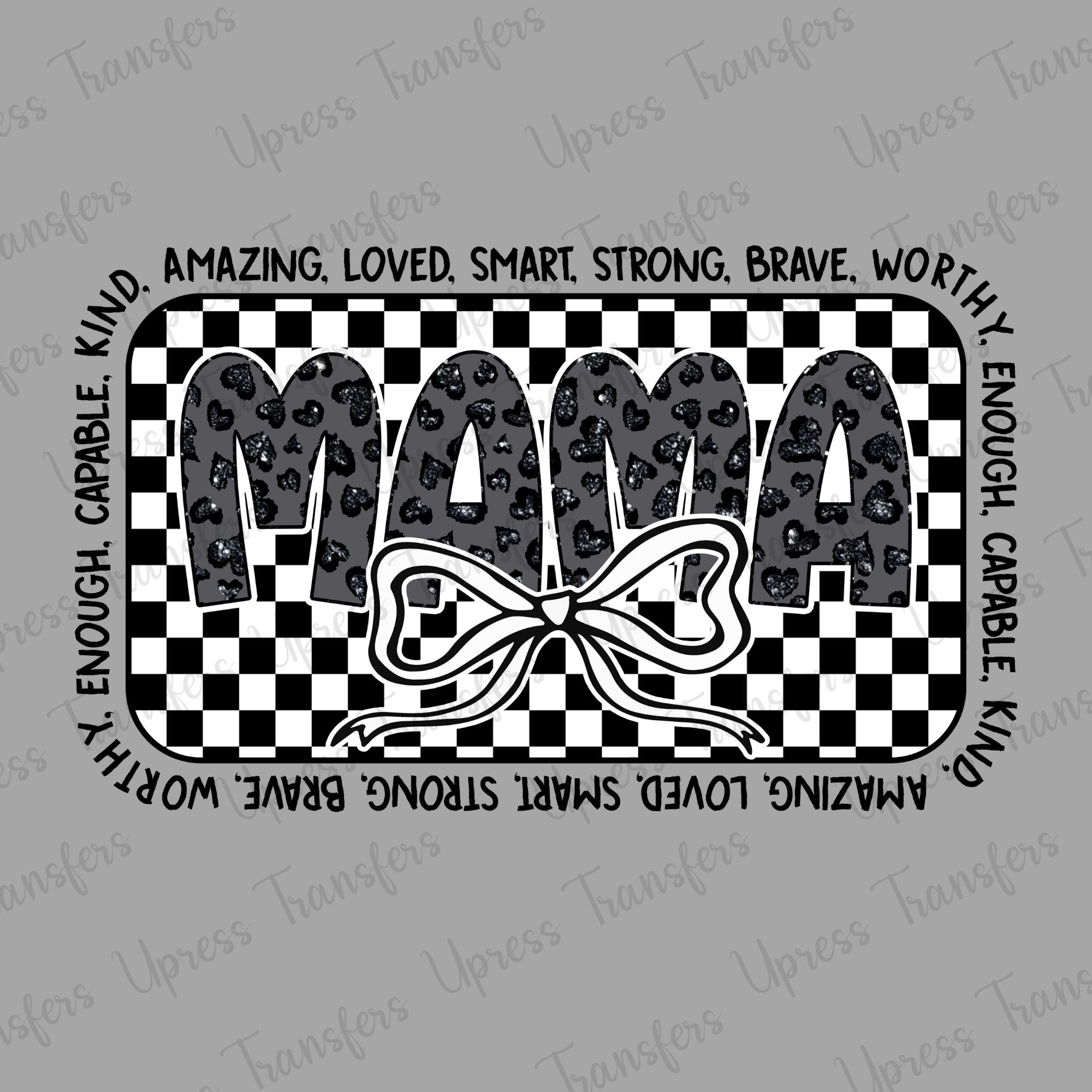 Mama Words Trendy Checkered