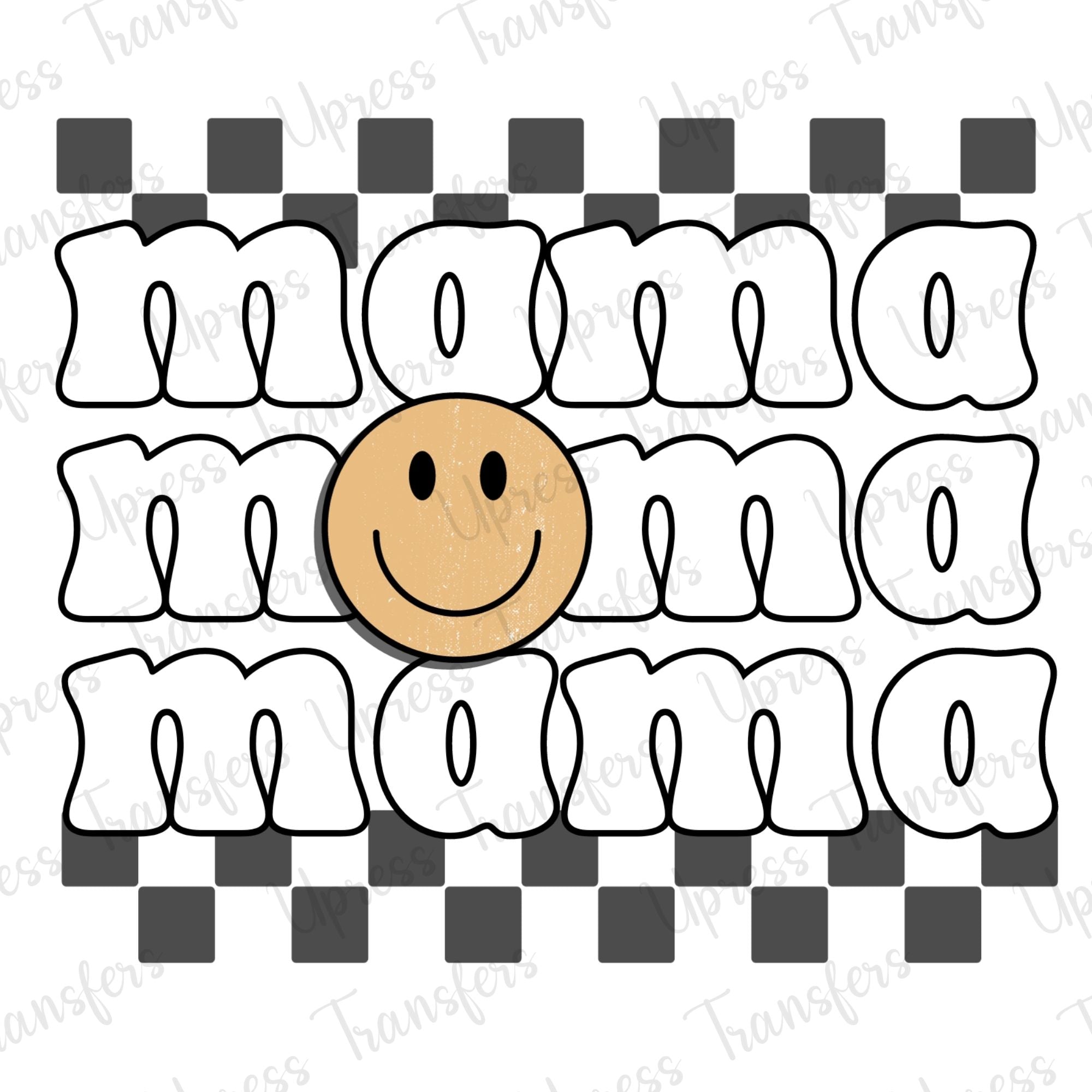 Mama x3 Stacked Checkered