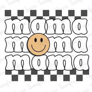 Mama x3 Stacked Checkered