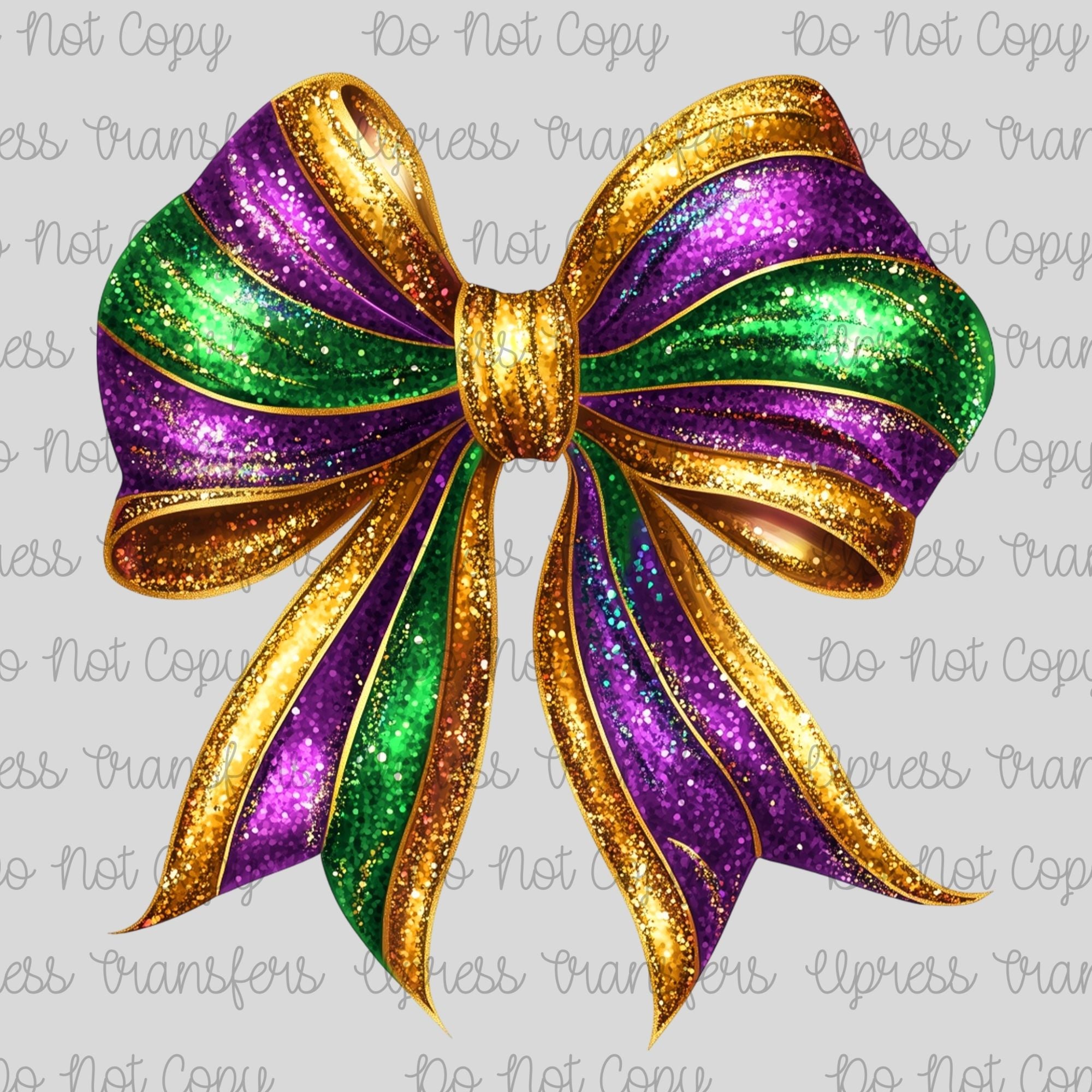 Mardi Bow Faux Glitter