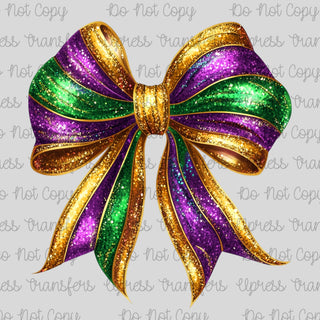 Mardi Bow Faux Glitter