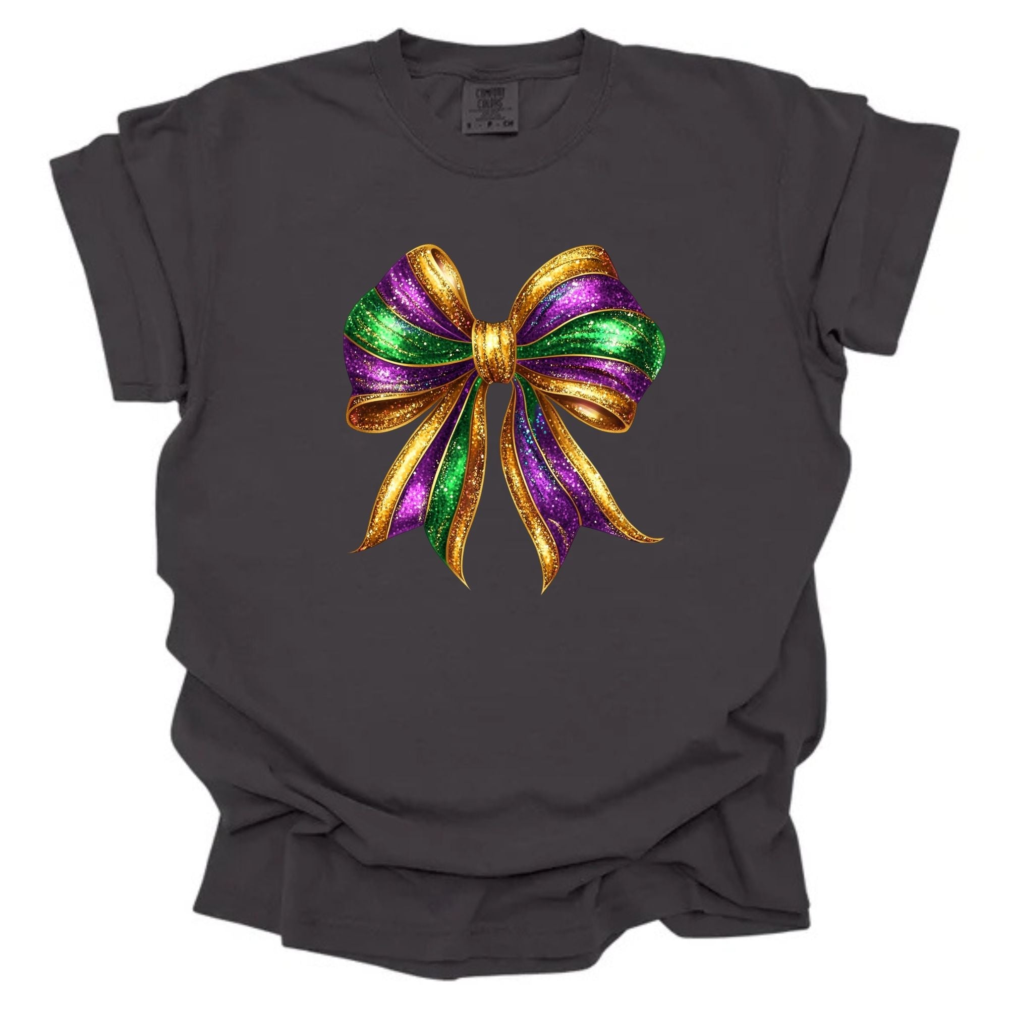 Mardi Bow Faux Glitter