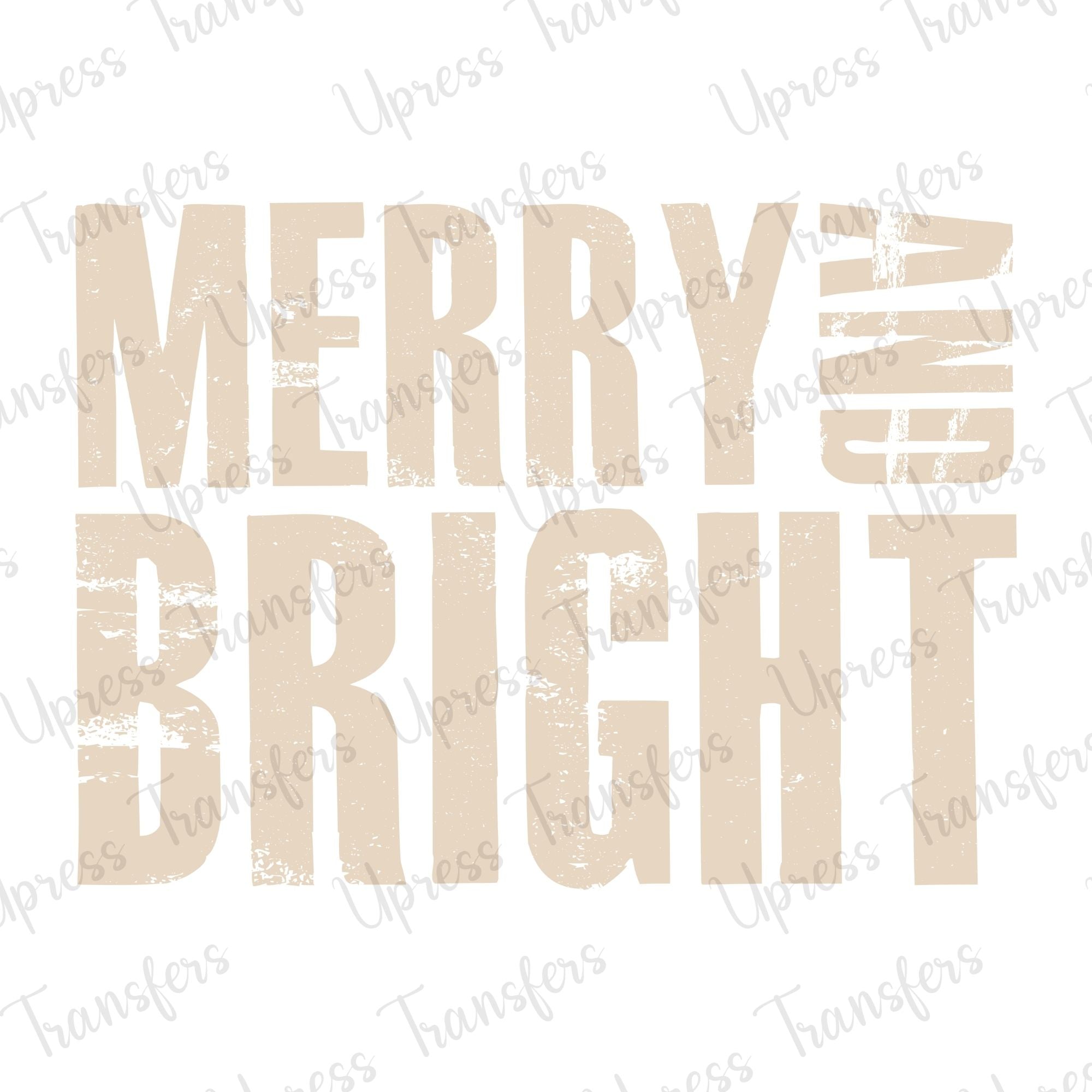 Merry And Bright Cream Stacked