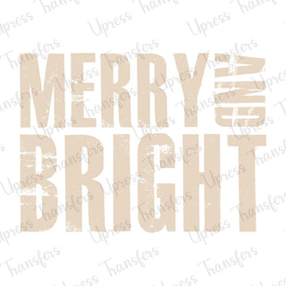 Merry And Bright Cream Stacked