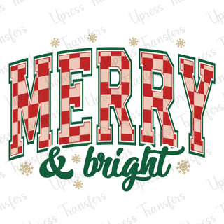 Merry Checkered and Bright Script