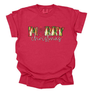 Merry Christmas Brushstroke Green and Red