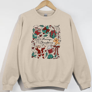 Merry Christmas Cartoon Collage