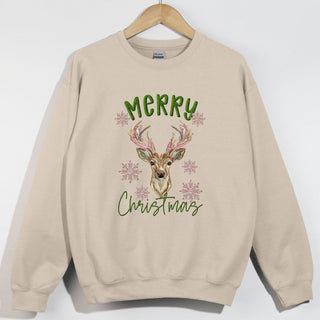Merry Christmas Deer Head Snowflakes