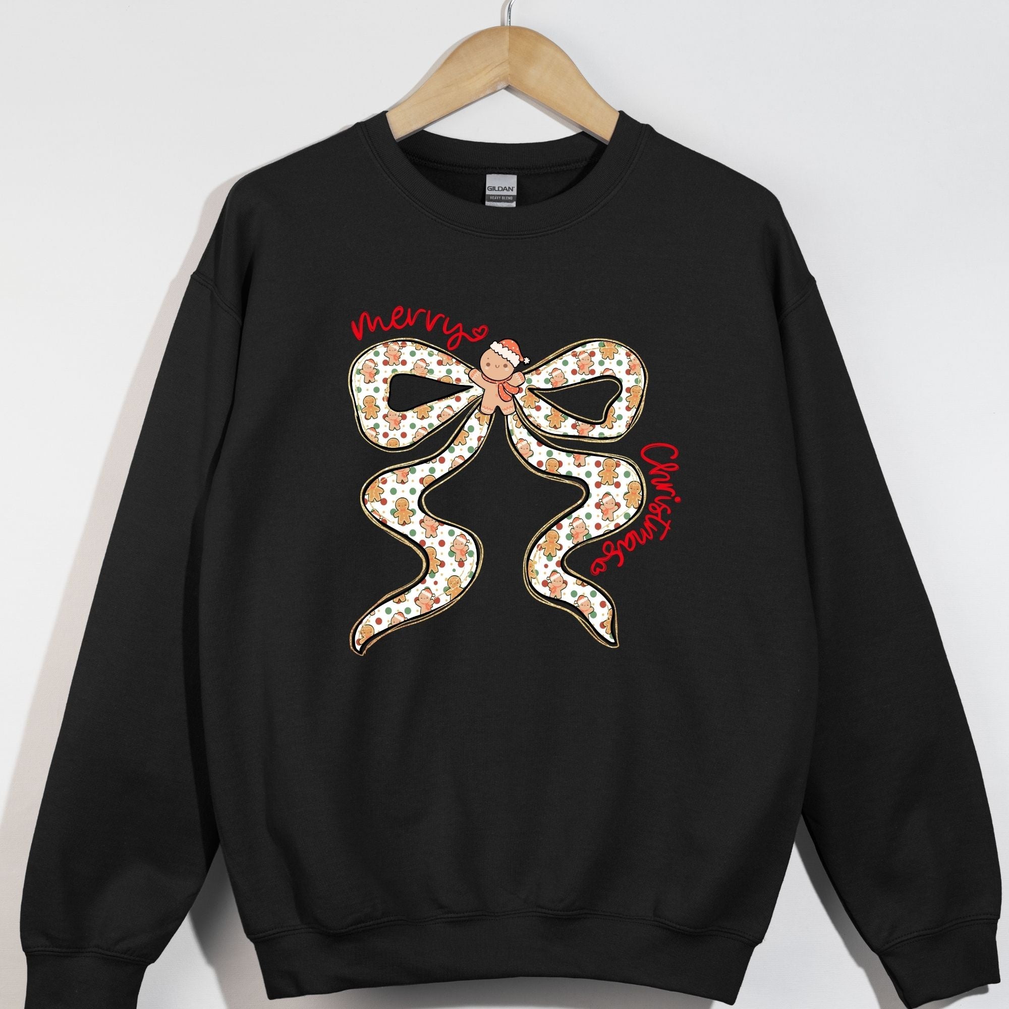 Merry Christmas Gingerbread Bow