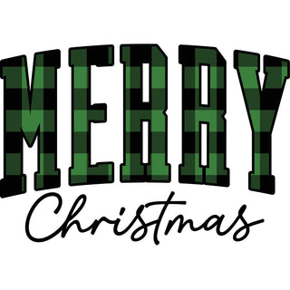 Merry Christmas Green Plaid