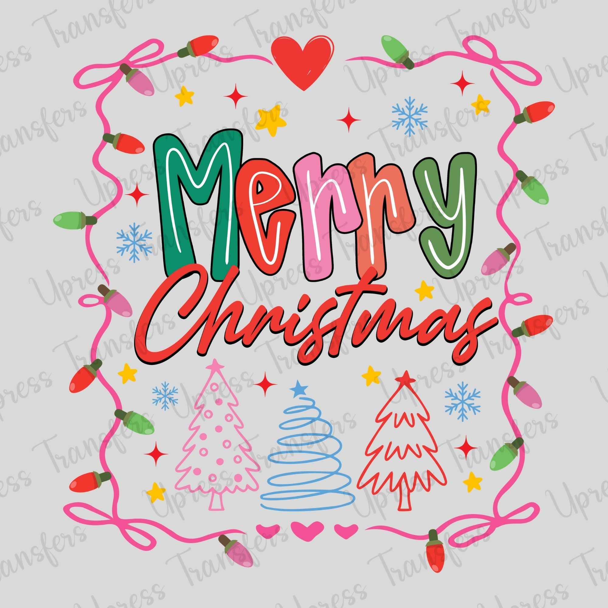 Merry Christmas Lights Frame