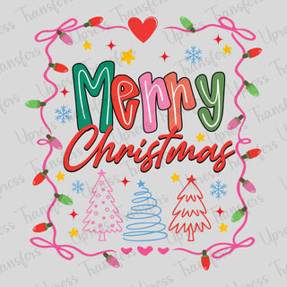 Merry Christmas Lights Frame