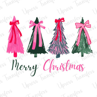 Merry Christmas Pink and Green