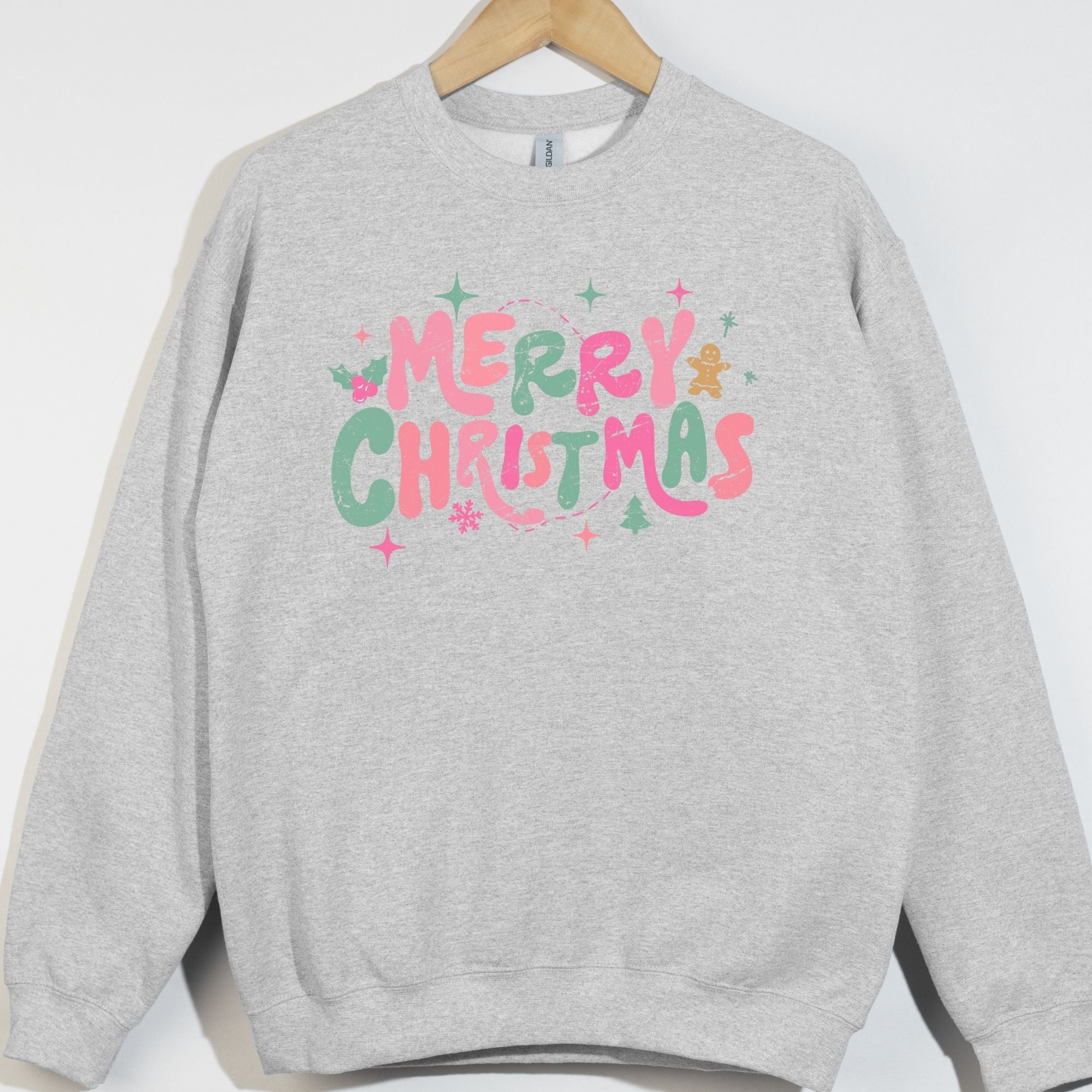 Merry Christmas Preppy Distressed