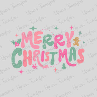 Merry Christmas Preppy Distressed