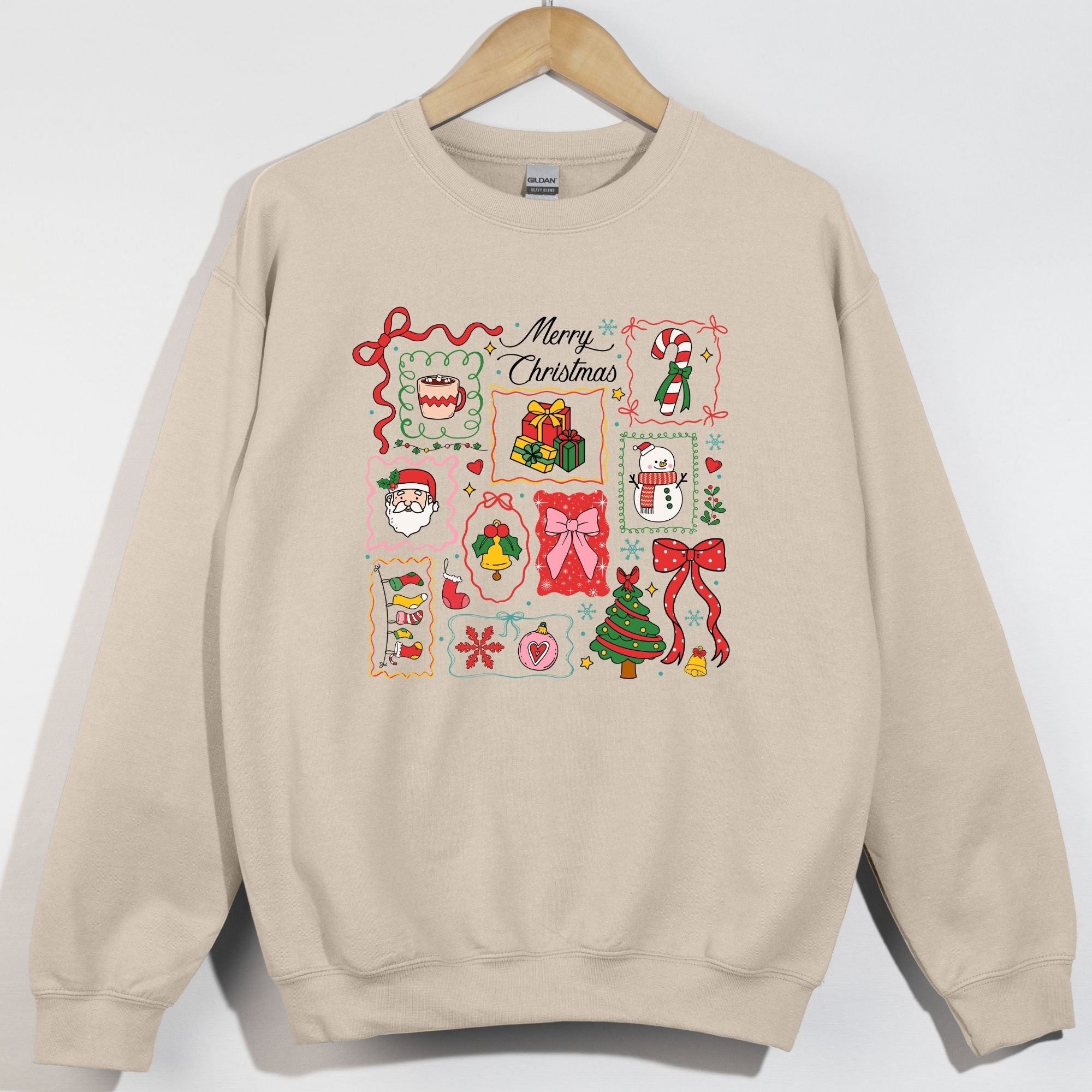 Merry Christmas Red and Green Collage