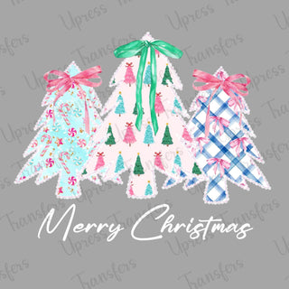 Merry Christmas Tree Trio Cute Patterns