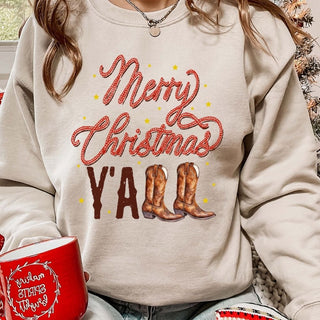Merry Christmas Yall Boots