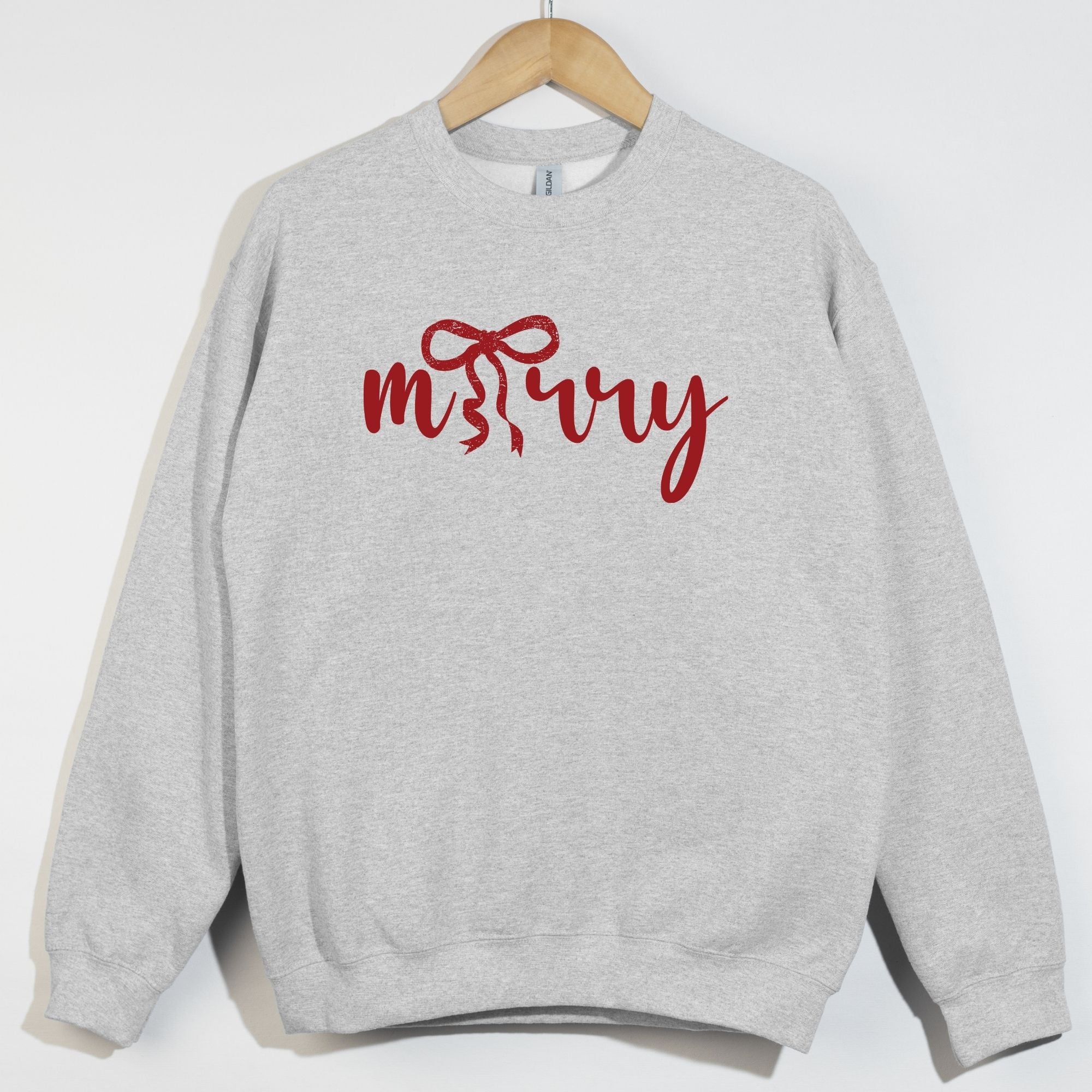 Merry Distressed Bow Red