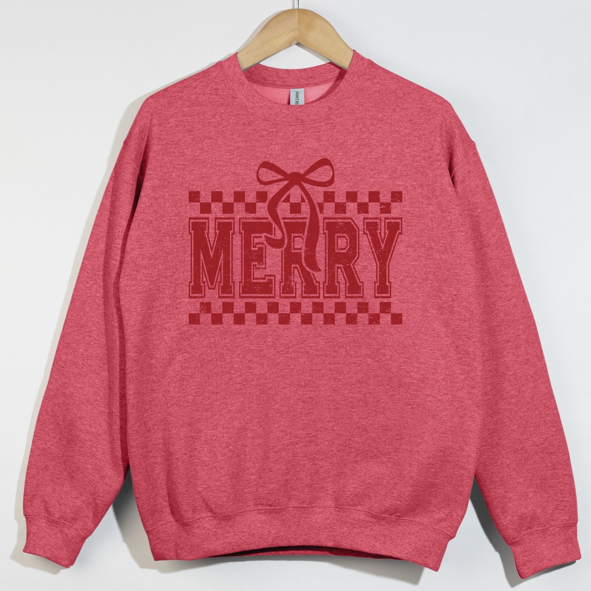 Merry Distressed Red Checkered Varsity