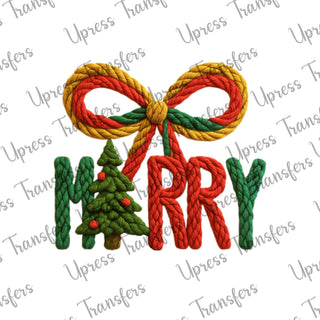 Merry Faux Yarn Bow