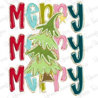 Merry Handdrawn Doodle x3