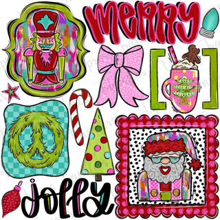 Merry Jolly Preppy Doodle