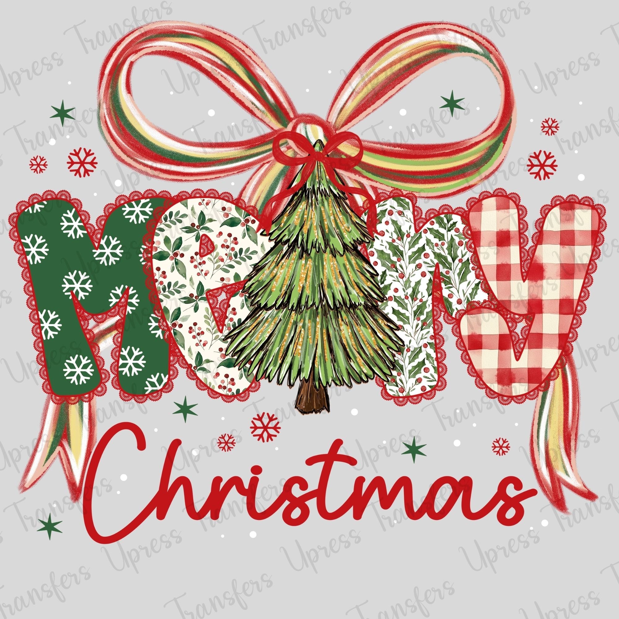 Merry Lace Bow Christmas