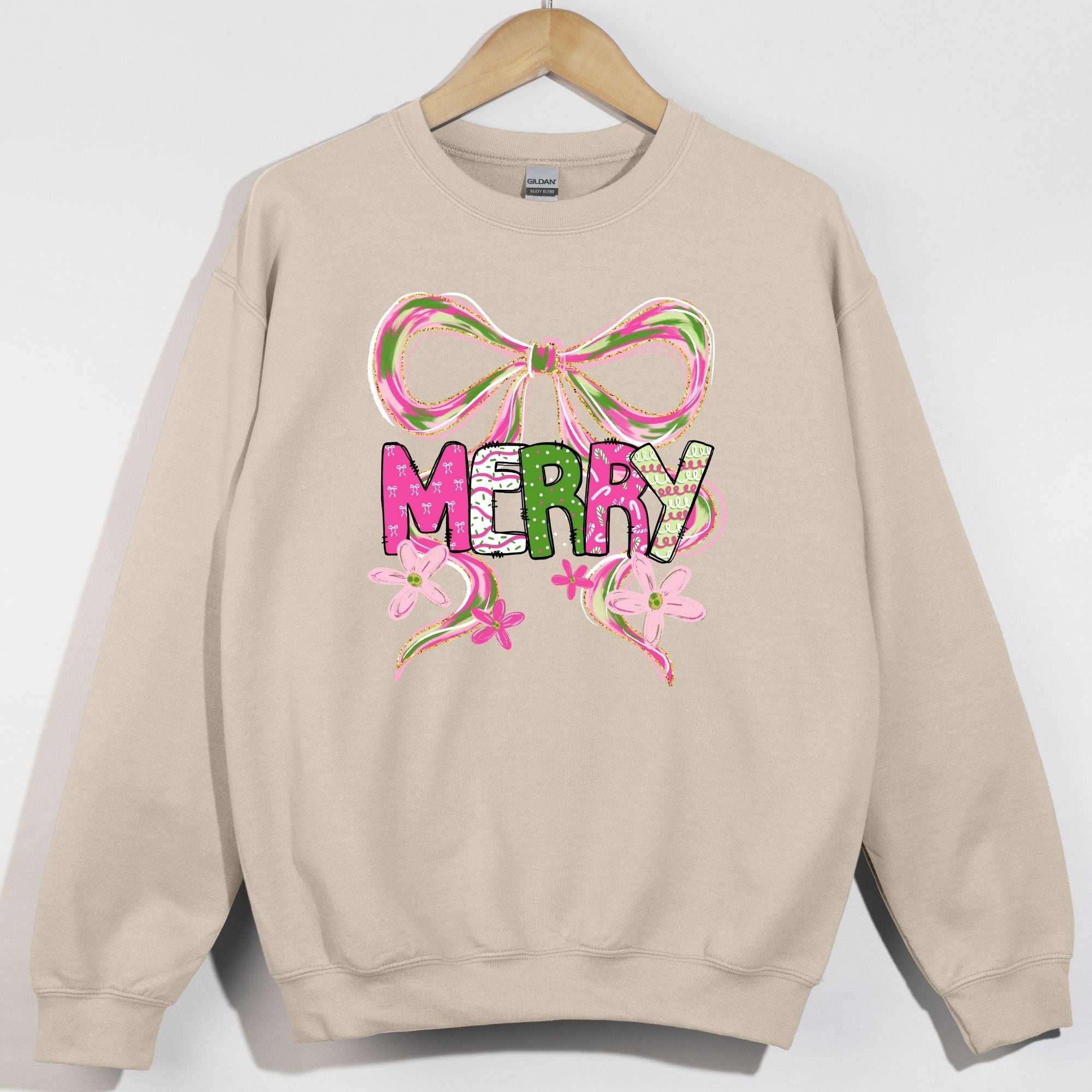 Merry Pink and Green Brushstroke