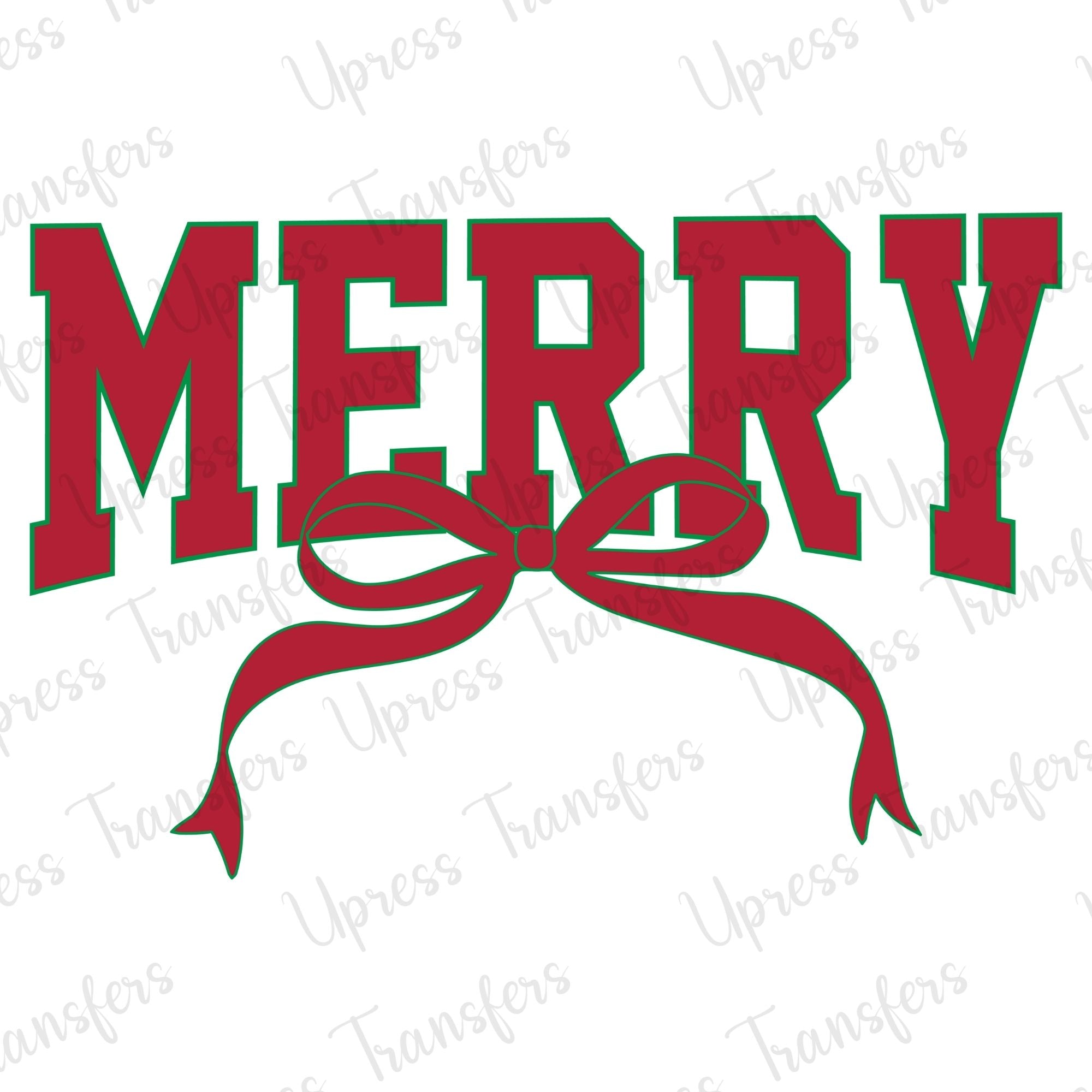 Merry Varsity Green Outline