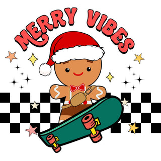 Merry Vibes Gingerbread Skater