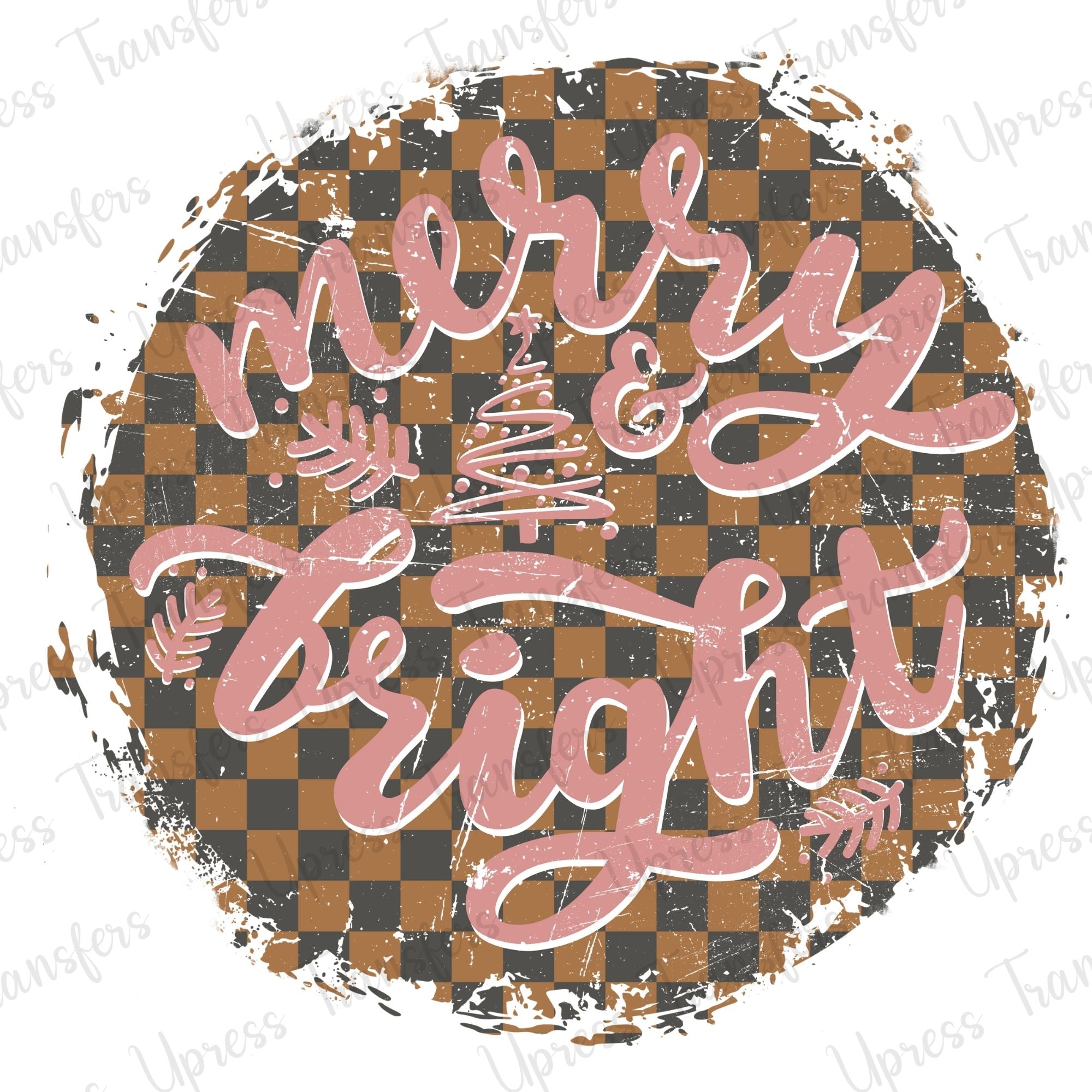 Merry and Bright Brown Checkered