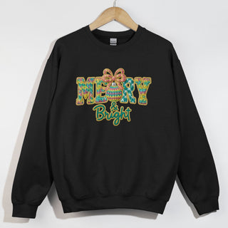 Merry and Bright Faux Stitched