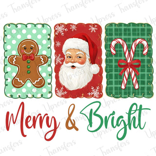 Merry and Bright Gingerbread Santa Candy canes