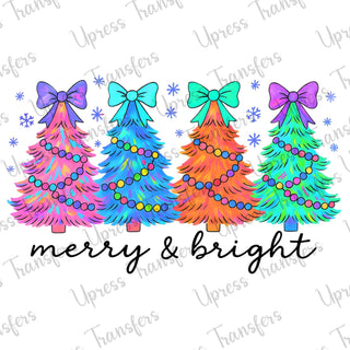 Merry and Bright Iridescent Trees