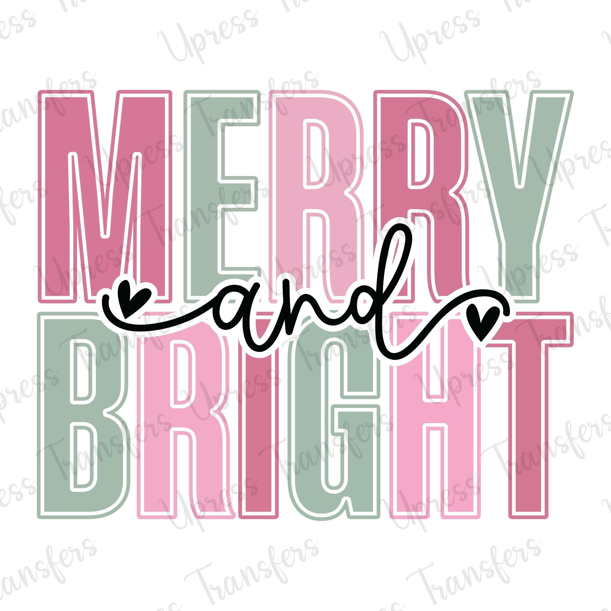 Merry and Bright Pastel Stacked