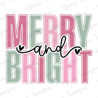 Merry and Bright Pastel Stacked