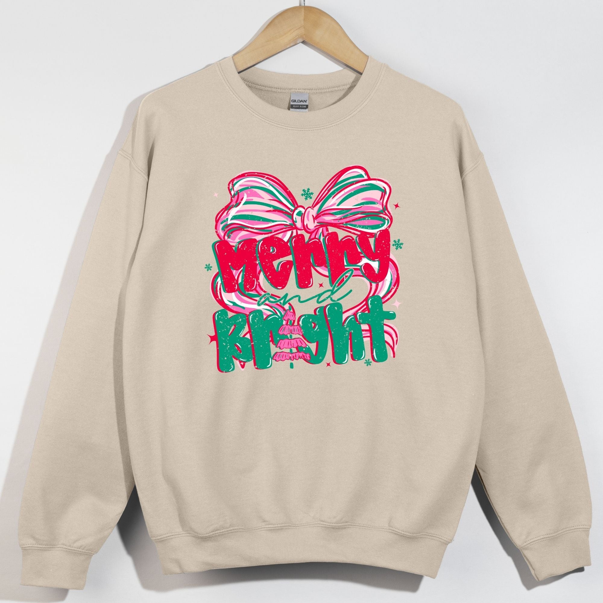 Merry and Bright Pink Green and Red