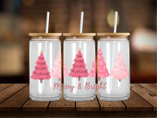 Merry and Bright Pink Trees x 5 16 Oz Wrap