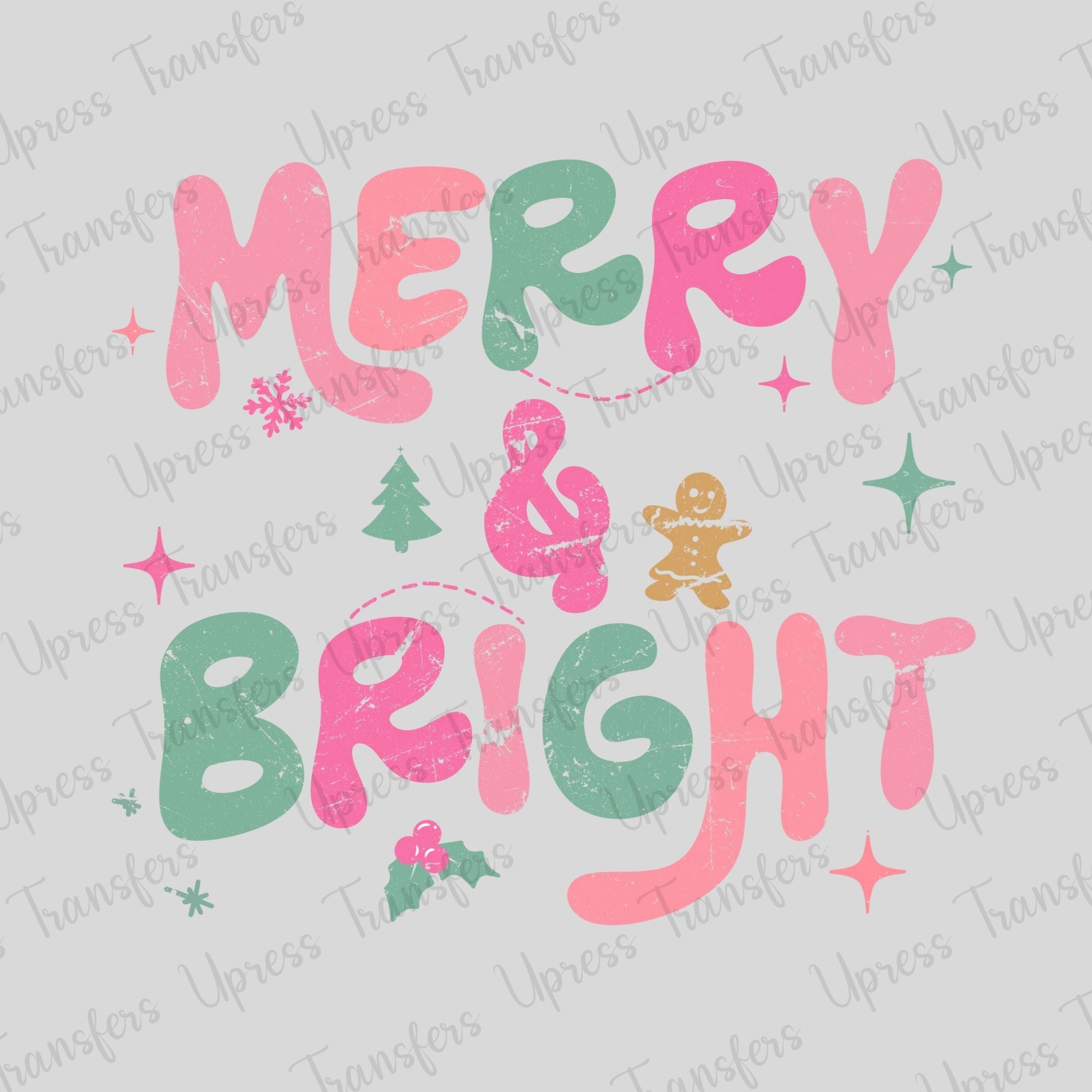 Merry and Bright Preppy Distressed