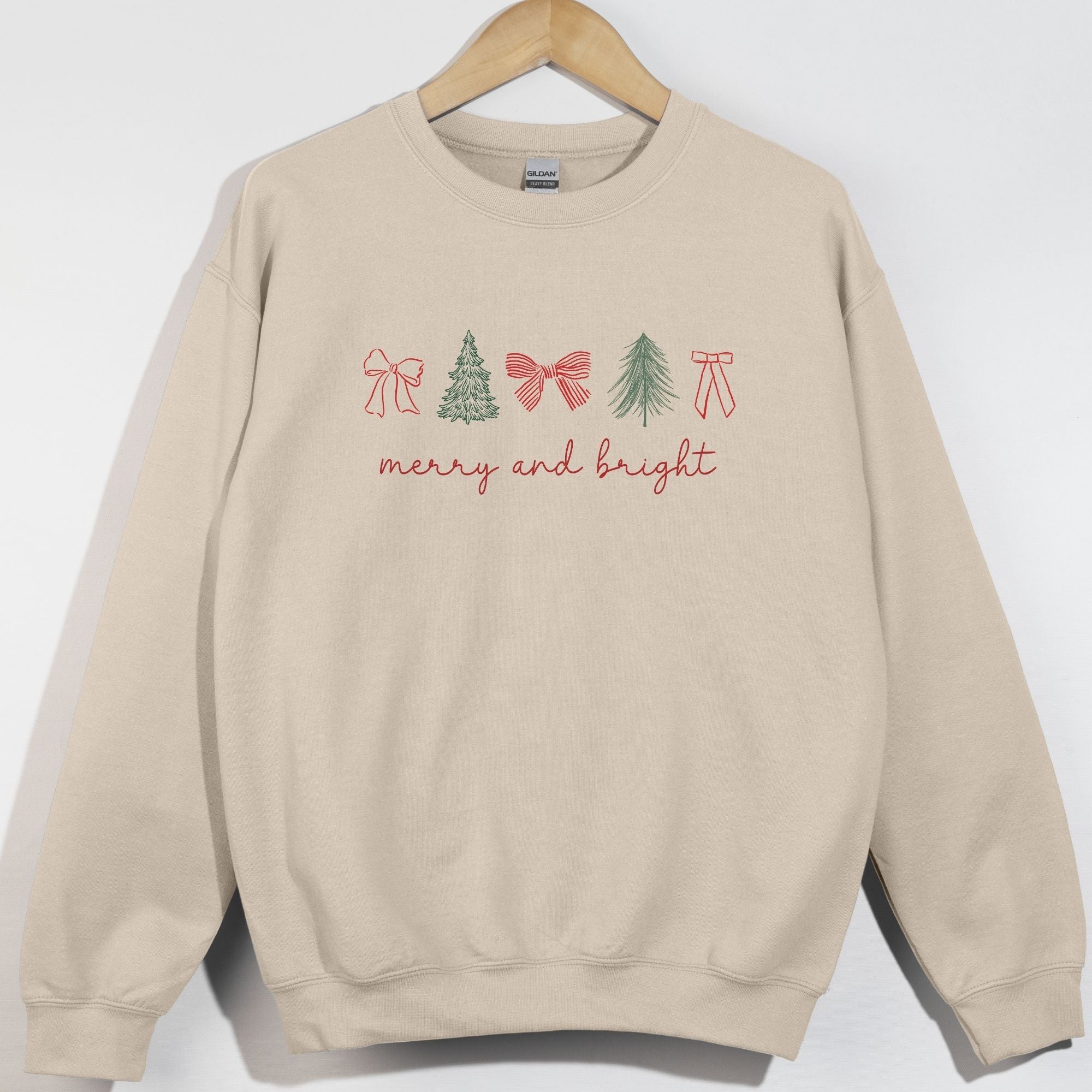 Merry and Bright Simple Script Trees and Bows