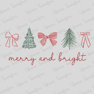 Merry and Bright Simple Script Trees and Bows