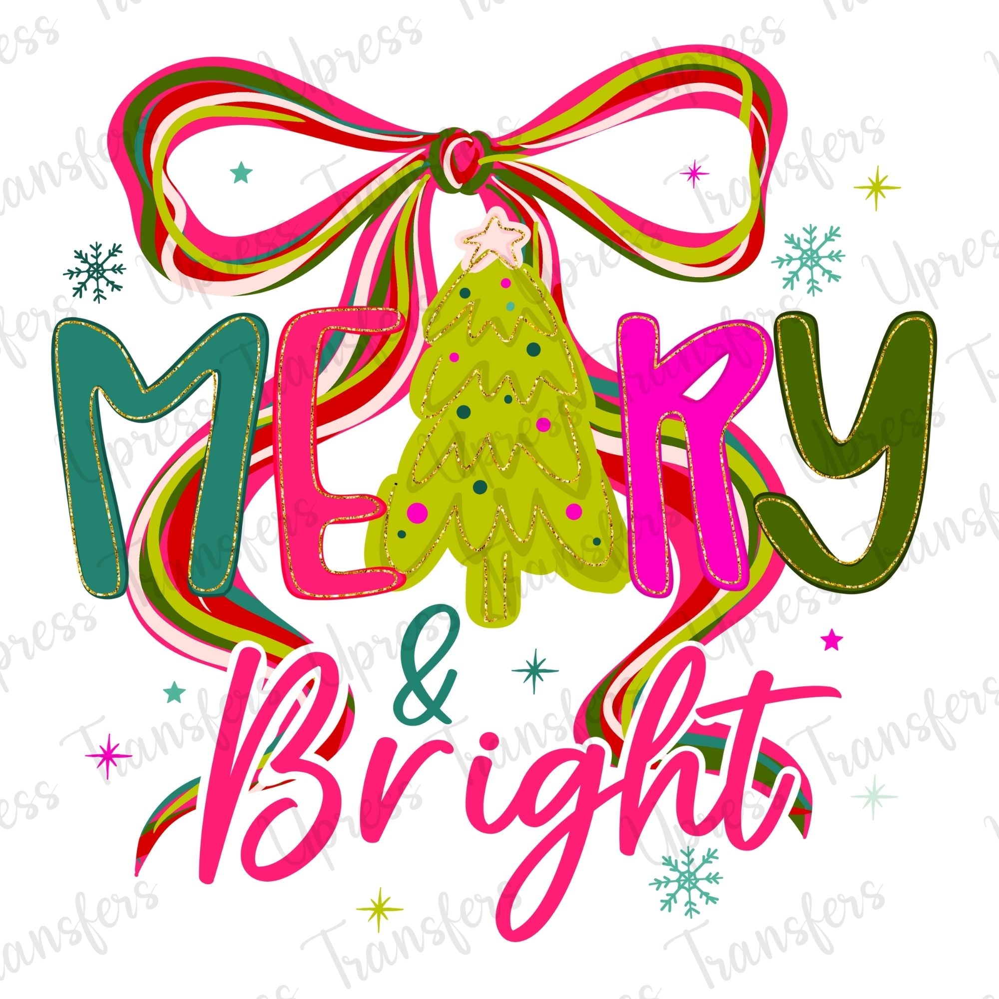 Merry and Bright Trendy Preppy Bow