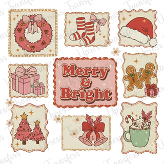 Merry and Bright Vintage Stamps