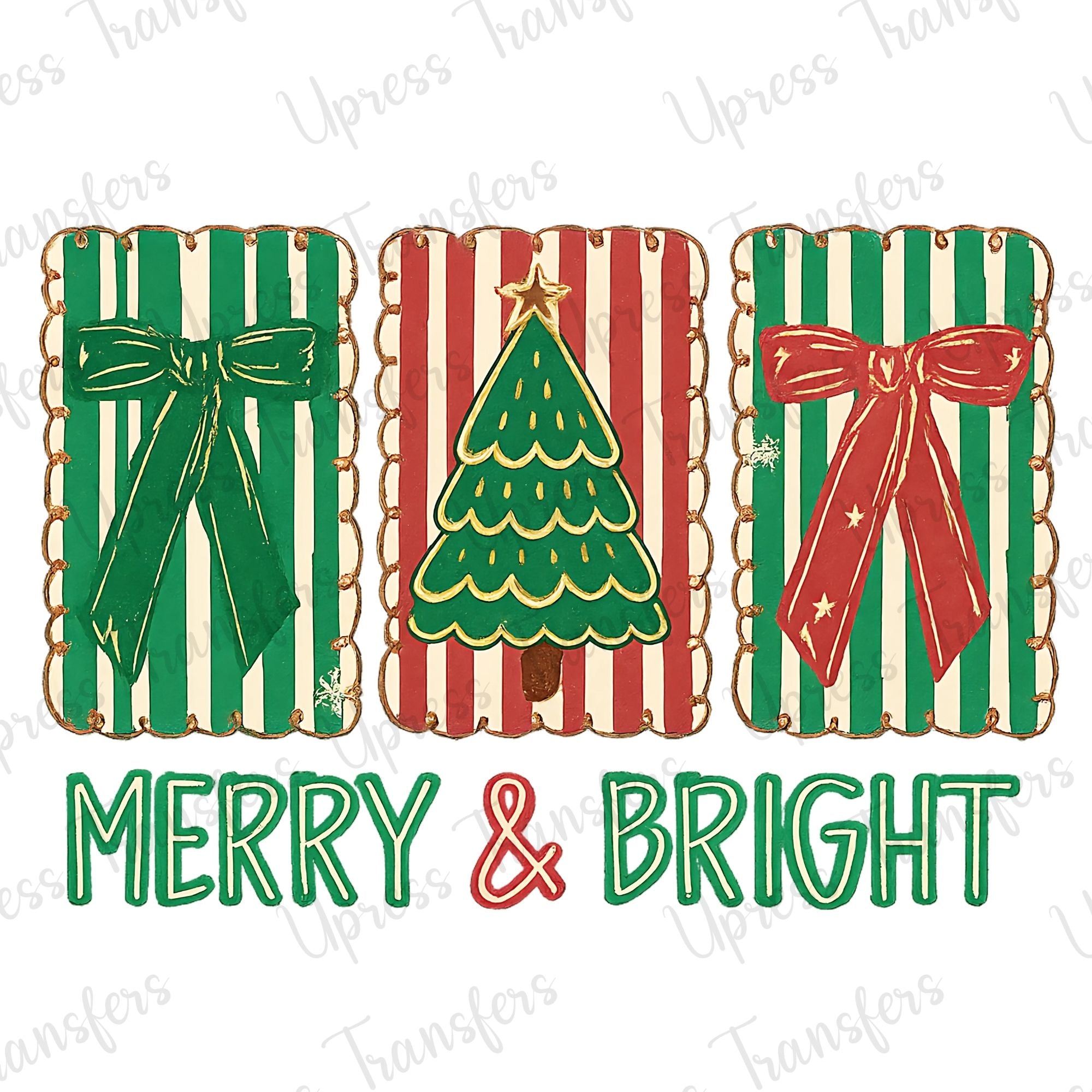 Merry and bright Bow and Tree Trio