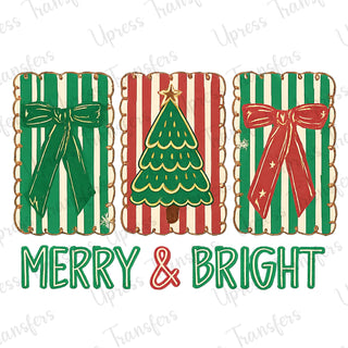 Merry and bright Bow and Tree Trio